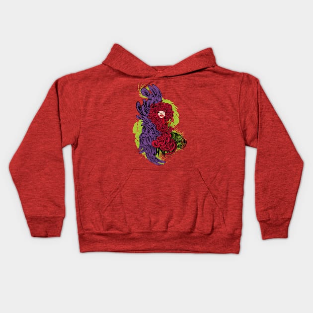 Vampire Girl Kids Hoodie by CindyS